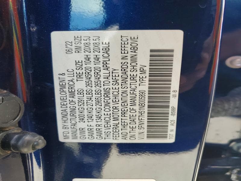 2022 HONDA PASSPORT EXL EXL 13