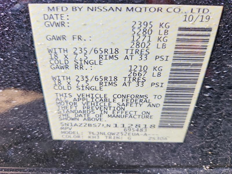 2020 NISSAN MURANO SV 14