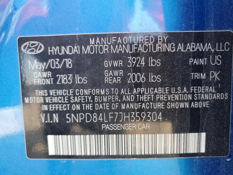 2018 HYUNDAI ELANTRA SEL 12