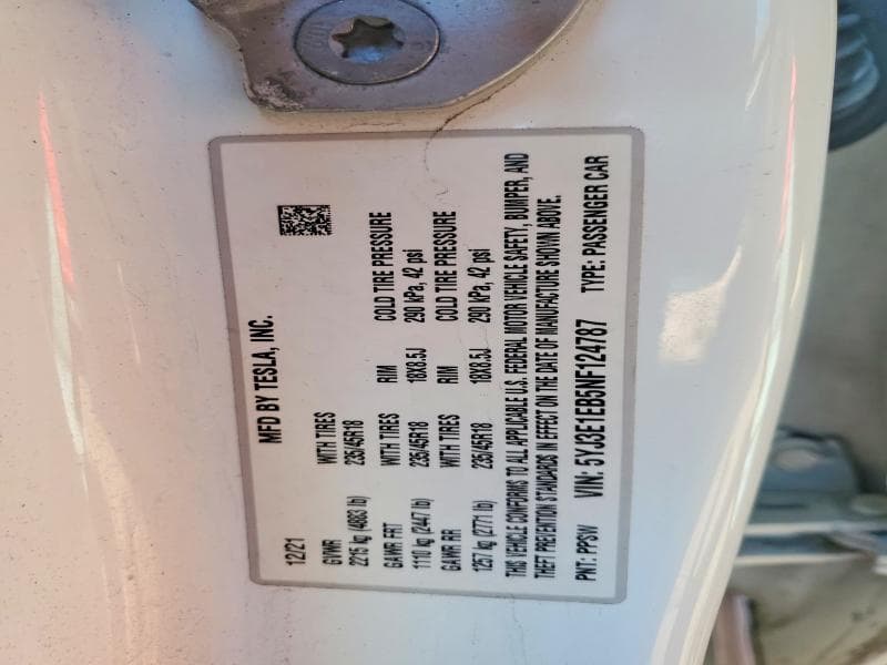 2022 TESLA MODEL 3 12