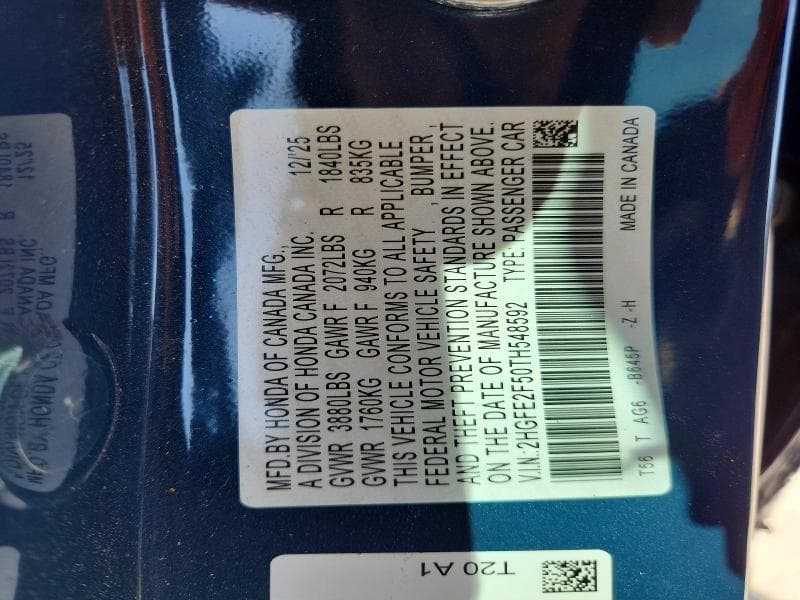 2026 HONDA CIVIC SPORT 13