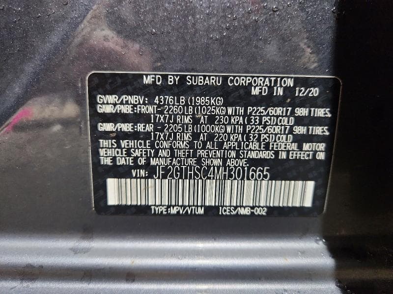2021 SUBARU CROSSTREK SPORT 13