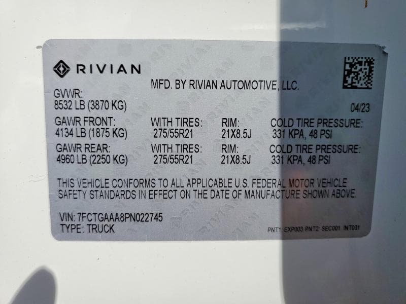 2023 RIVIAN R1T ADVENTURE 12