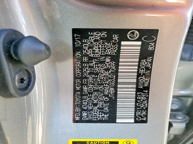 2018 LEXUS ES 300H BASE 12