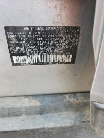 2021 SUBARU OUTBACK PREMIUM PREMIUM 15