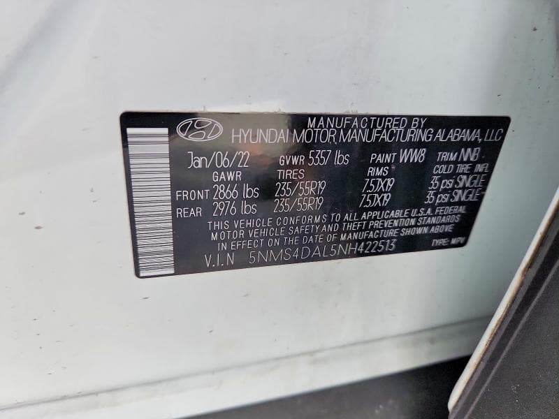 2022 HYUNDAI SANTA FE LIMITED 14