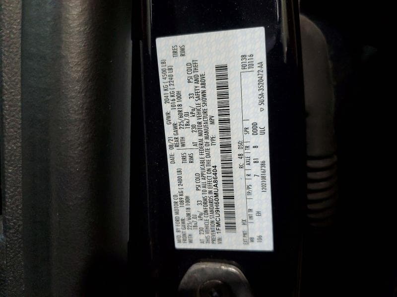 2021 FORD ESCAPE SEL SEL 14