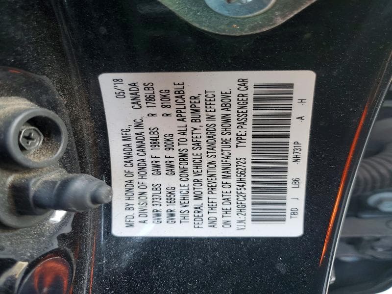 2018 HONDA CIVIC LX 12