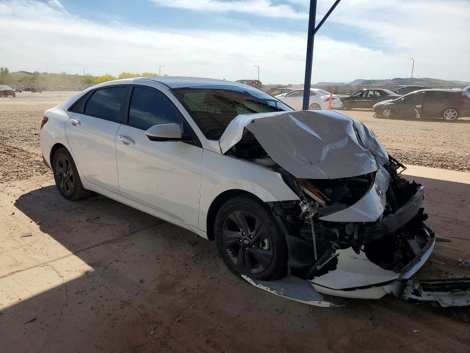 2021 HYUNDAI ELANTRA HYBRID BLUE 4