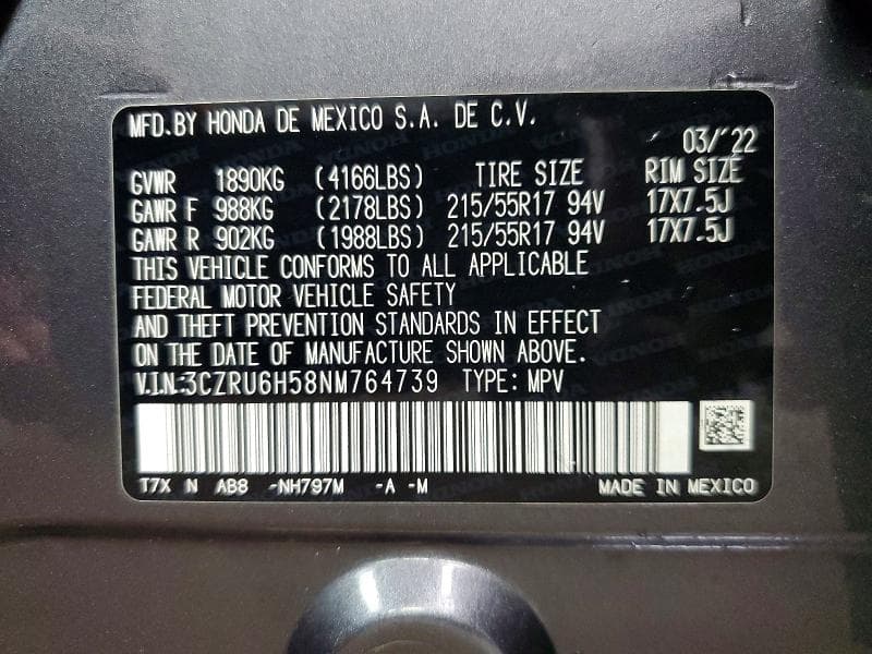 2022 HONDA HR-V EX EX 13