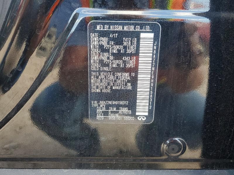 2017 INFINITI QX80 BASE BASE 14
