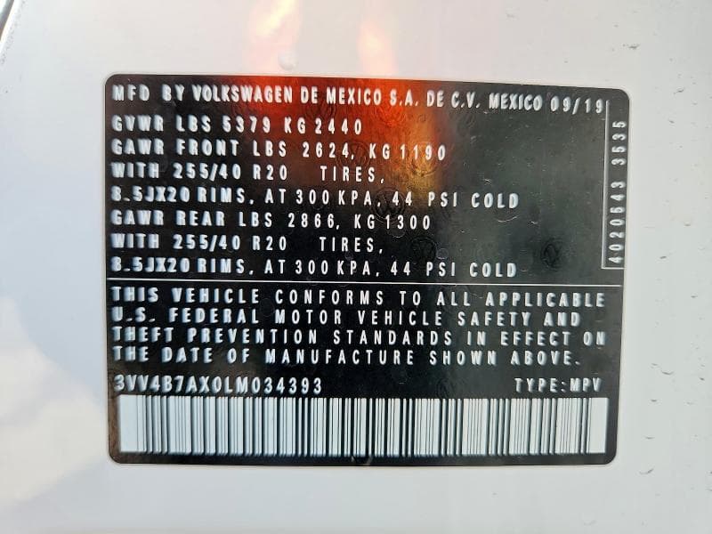 2020 VOLKSWAGEN TIGUAN SEL PREMIUM R-LINE 14