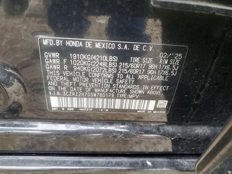 2025 HONDA HR-V EXL EXL 13