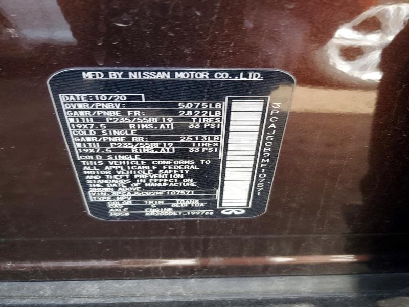 2021 INFINITI QX50 ESSENTIAL 12