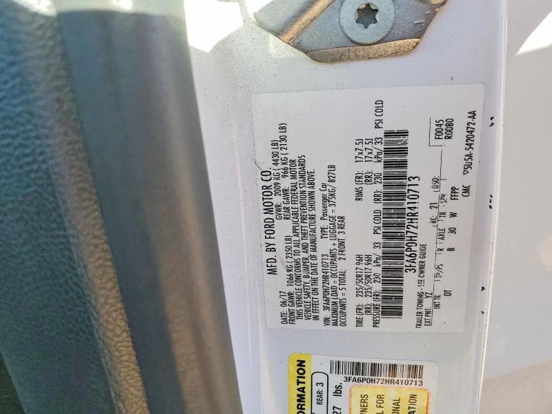 2017 FORD FUSION SE 12