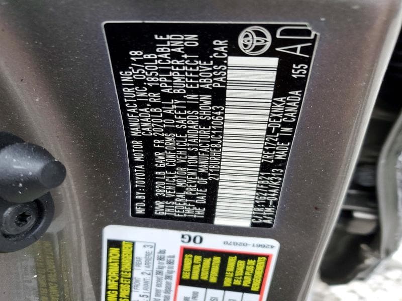 2018 TOYOTA COROLLA LE LE 13