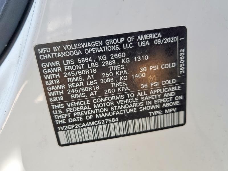 2021 VOLKSWAGEN ATLAS S 13