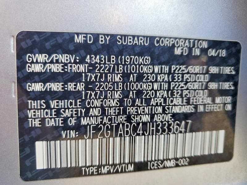2018 SUBARU CROSSTREK PREMIUM 13