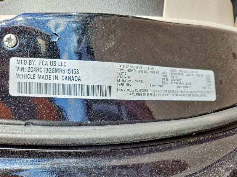 2021 CHRYSLER PACIFICA TOURING L TOURING L 13