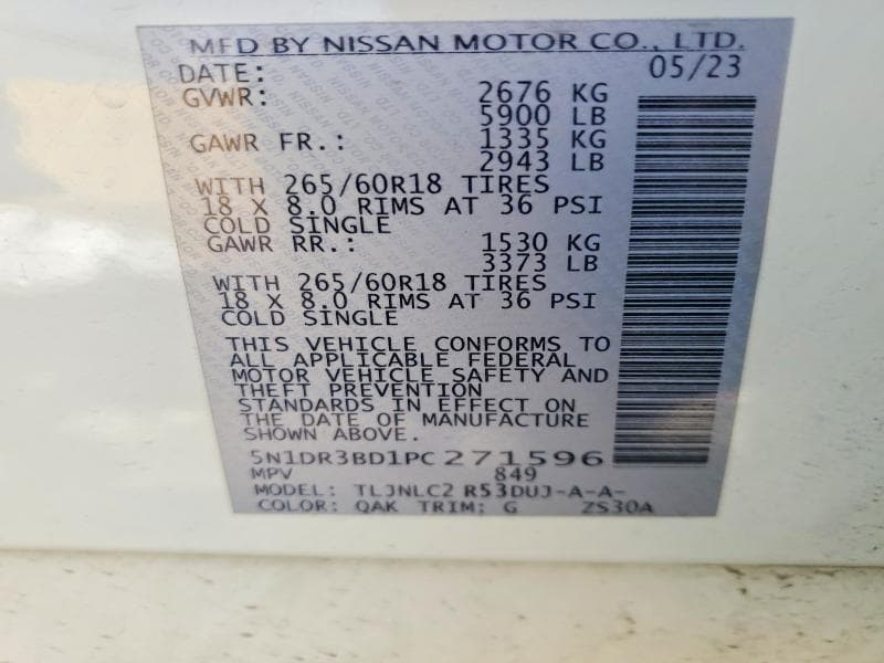 2023 NISSAN PATHFINDER SV 13