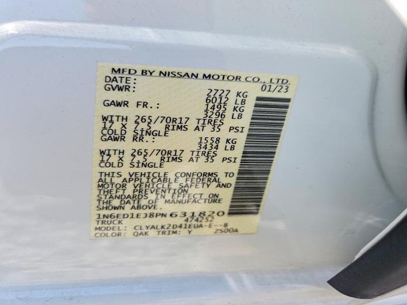 2023 NISSAN FRONTIER PRO-X 12