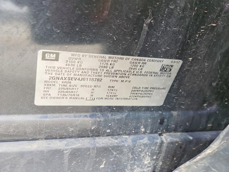 2018 CHEVROLET EQUINOX LT LT 13