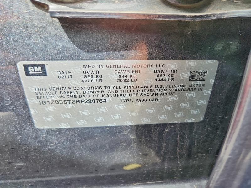 2017 CHEVROLET MALIBU LS LS 12