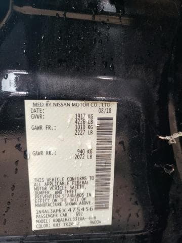 2018 NISSAN ALTIMA 2.5 2.5 13