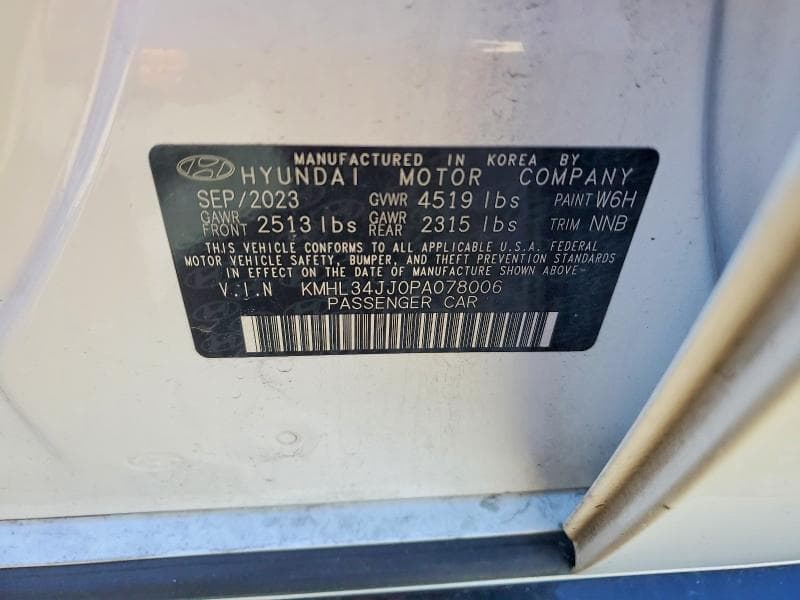 2023 HYUNDAI SONATA HYBRID SEL SEL 12