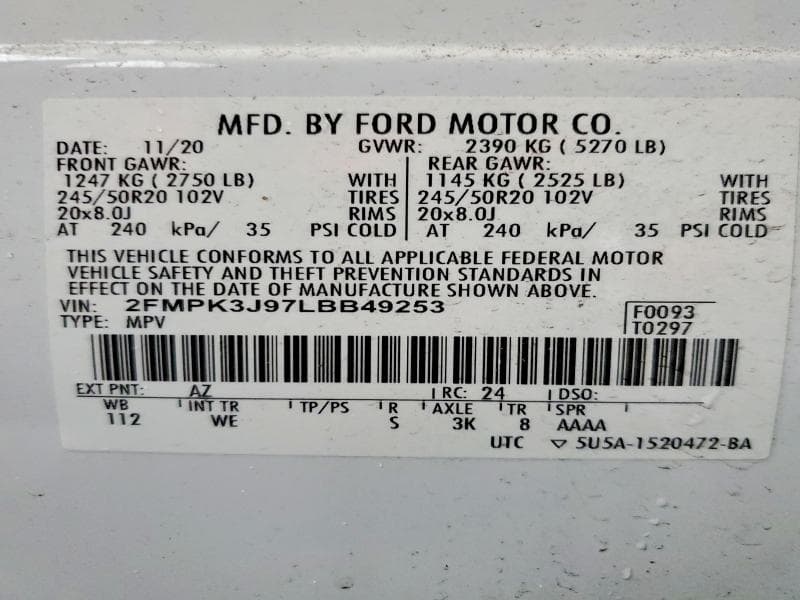2020 FORD EDGE SEL 13