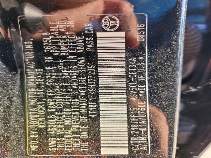 2017 TOYOTA CAMRY SE SE 13