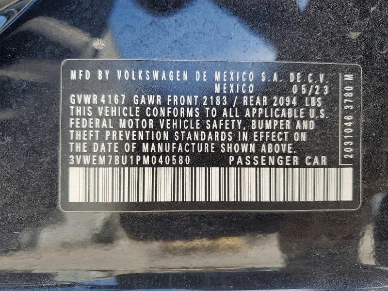 2023 VOLKSWAGEN JETTA SE 12