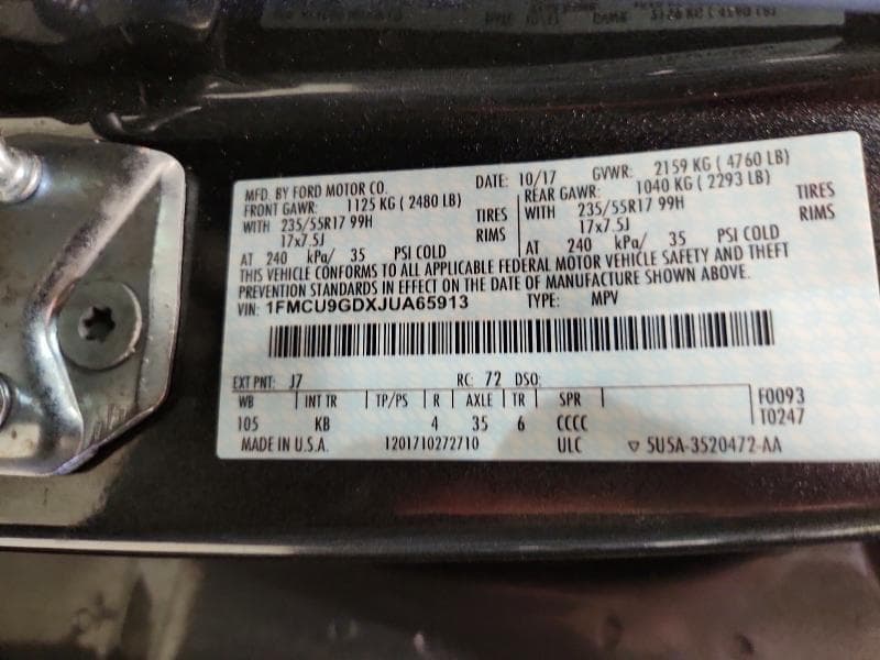 2018 FORD ESCAPE SE SE 14