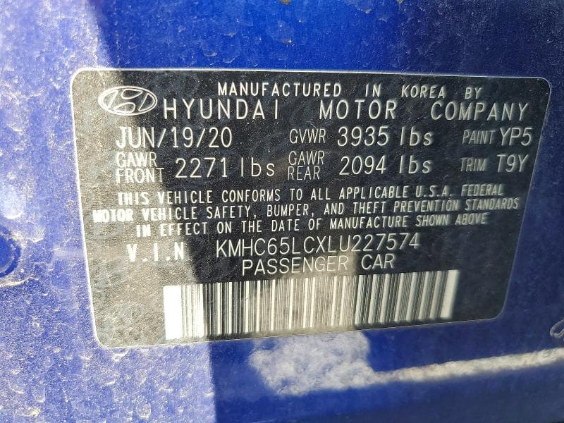 2020 HYUNDAI IONIQ HYBRID BLUE 13