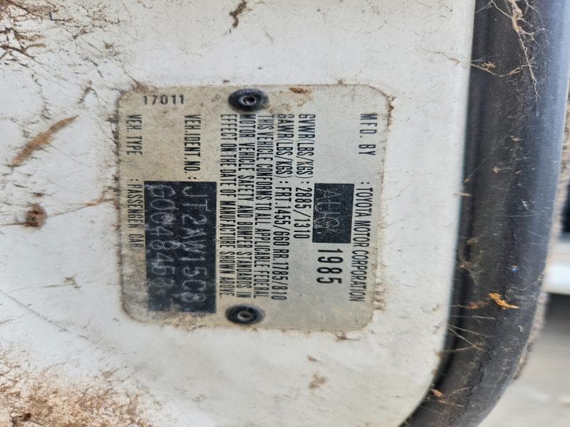 1986 TOYOTA MR2 BASE BASE 12