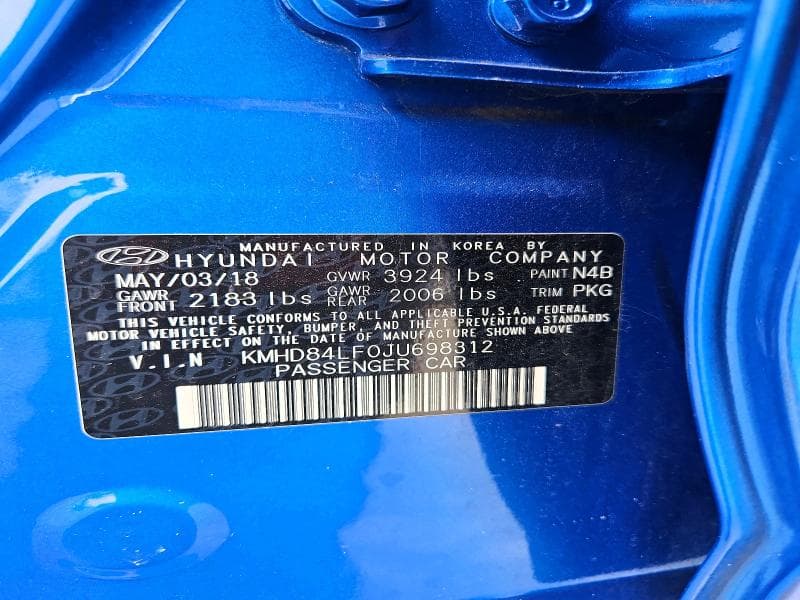 2018 HYUNDAI ELANTRA SEL 12