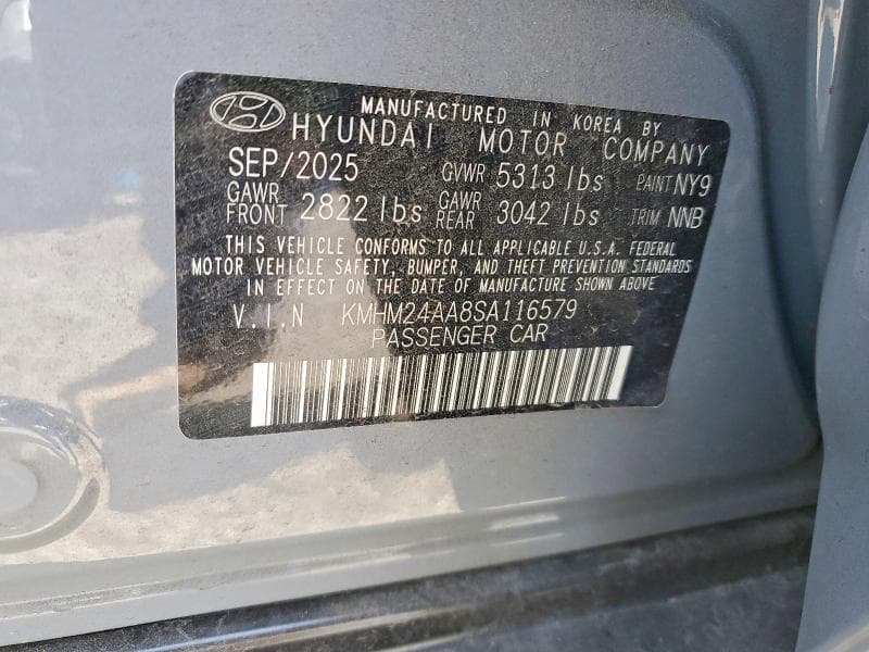 2025 HYUNDAI IONIQ 6 SE 12