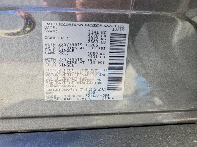 2020 NISSAN ROGUE SL 13