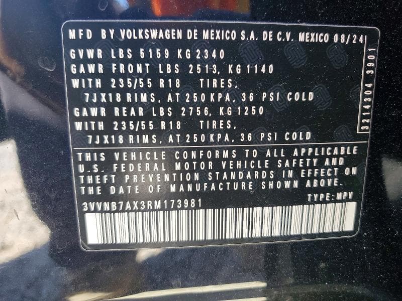 2024 VOLKSWAGEN TIGUAN SE SE 13