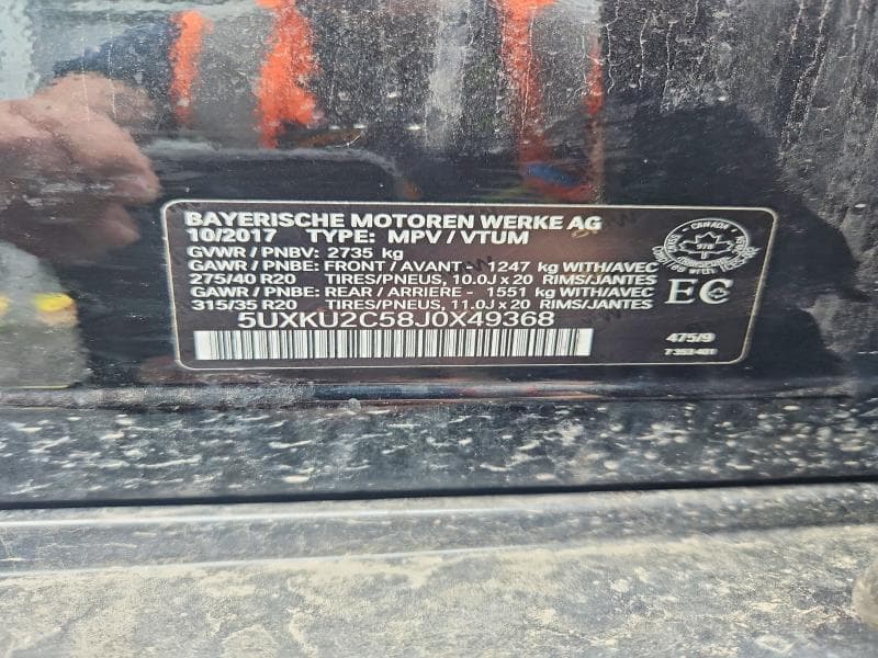 2018 BMW X6 XDRIVE35I XDRIVE35I 13