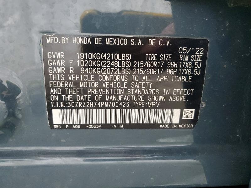 2023 HONDA HR-V EXL 14