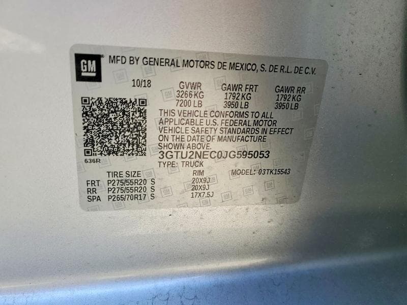 2018 GMC SIERRA K1500 SLT 12