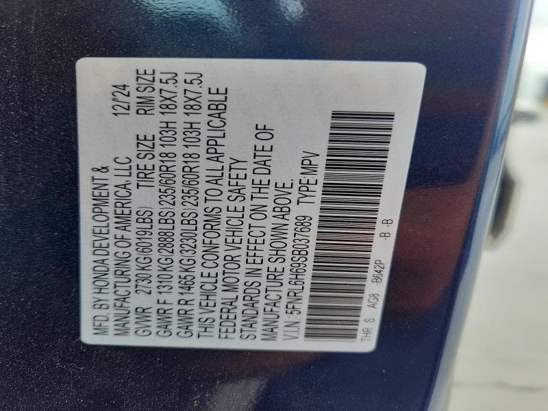2025 HONDA ODYSSEY EXL EXL 14