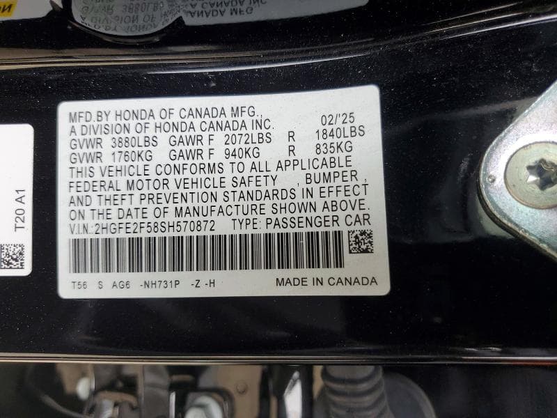 2025 HONDA CIVIC SPORT 13