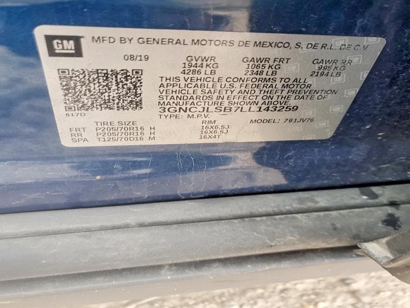2020 CHEVROLET TRAX 1LT 14
