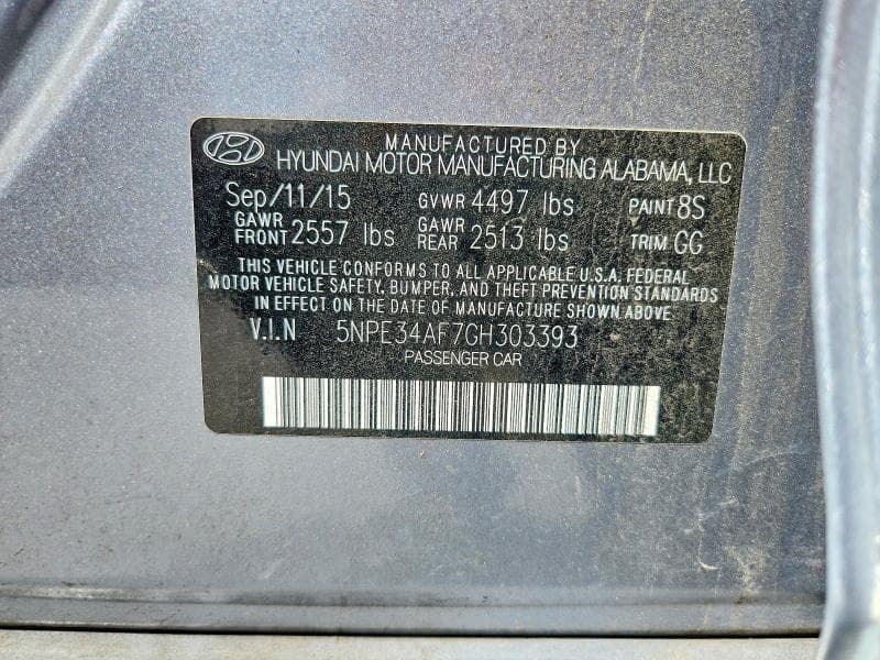 2016 HYUNDAI SONATA LIMITED 13