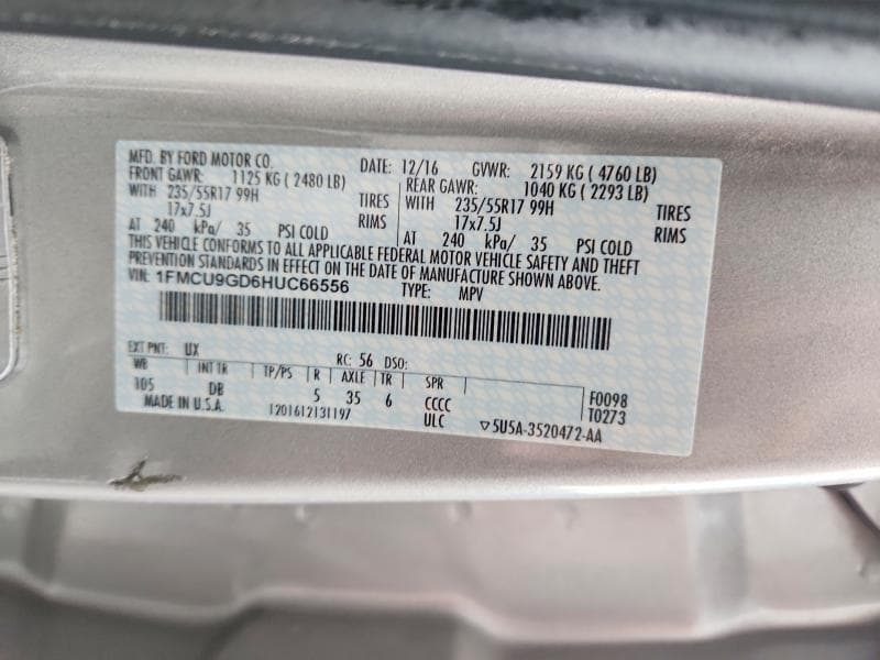 2017 FORD ESCAPE SE 13