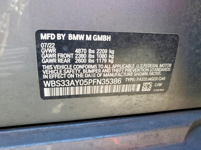 2023 BMW M3 COMPETITION COMPETITION 12