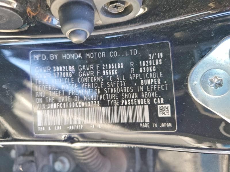 2019 HONDA CIVIC 12