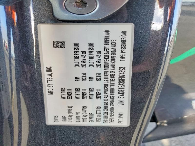 2025 TESLA MODEL 3 13